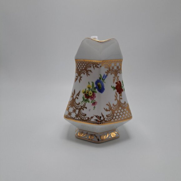 Royal Danube Ornate Floral Gold Trim Hexagonal Pitcher Pot - Picture 4 of 15
